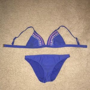 blue Hollister bikini